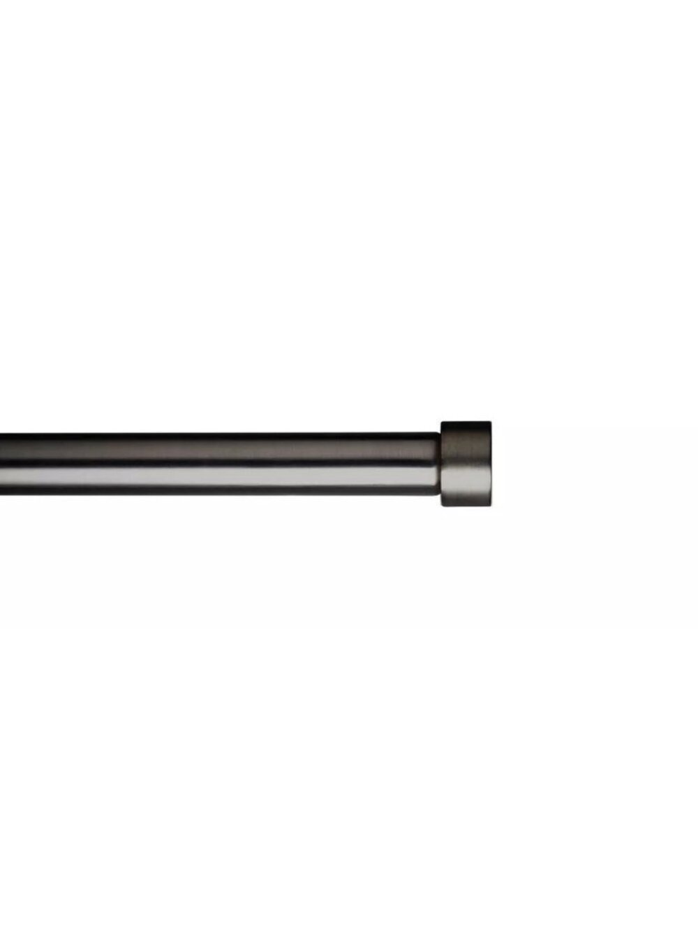 Threshold Dark Gray Finish Expandable Steel Curtain Rod 36" to 66" Lengths